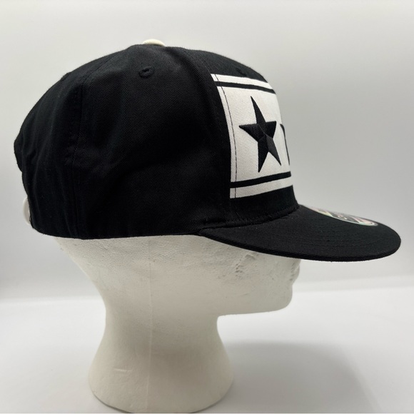 Carbon Elements Premium Headwear Men Black Embroidered 3 Star SnapBack Hat OSFM - Picture 11 of 15